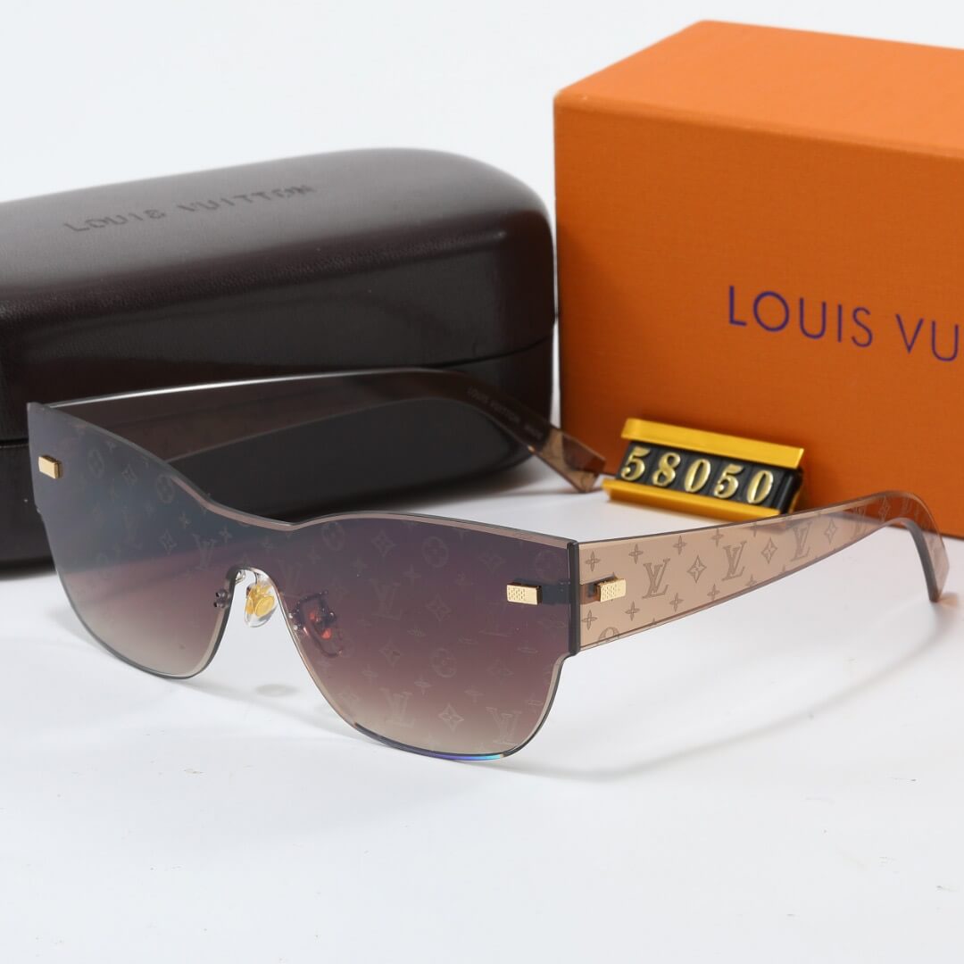 Lunettes de soleil sans monture à imprimé lettre
