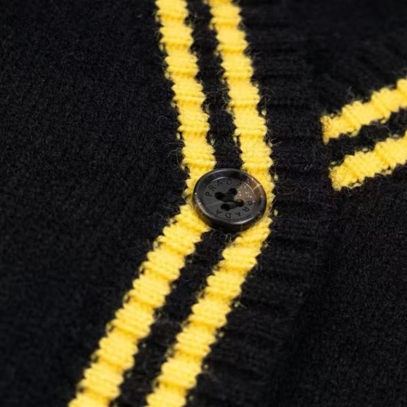 Patchwork Knitted Wool Cardigan Jacket