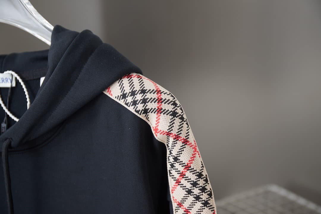 Plaid Ribbon Embroidered War Horse Hoodie