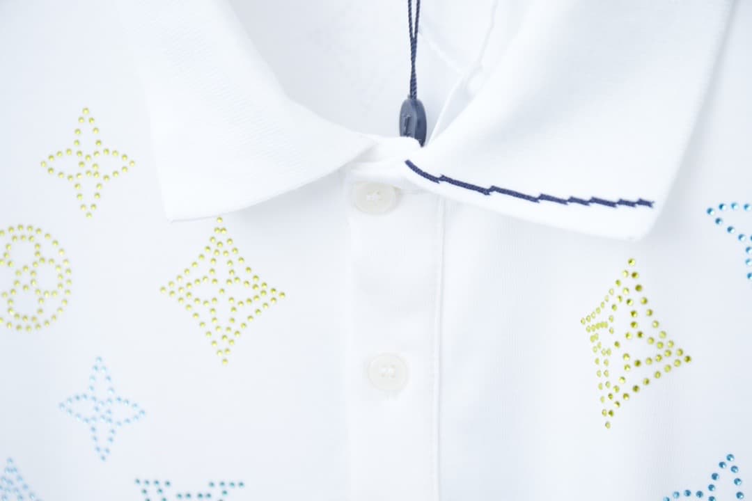 2025 New All-over Crystal Rhinestone Polo Shirt