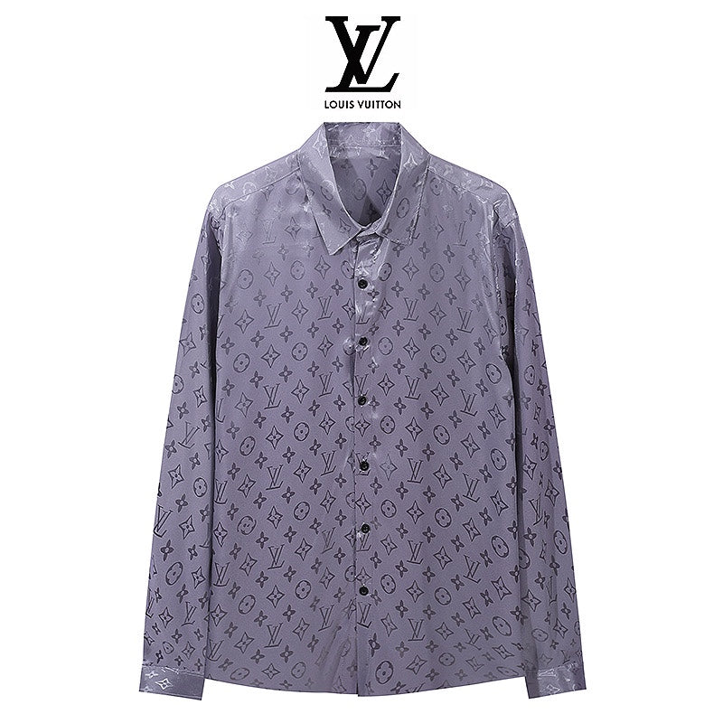 Nouvelle chemise à manches longues en soie