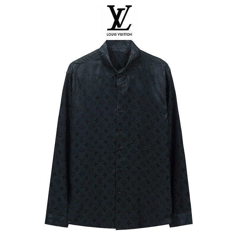 Nouvelle chemise à manches longues en soie