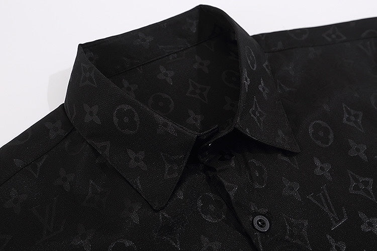 Nouvelle chemise à manches longues en soie