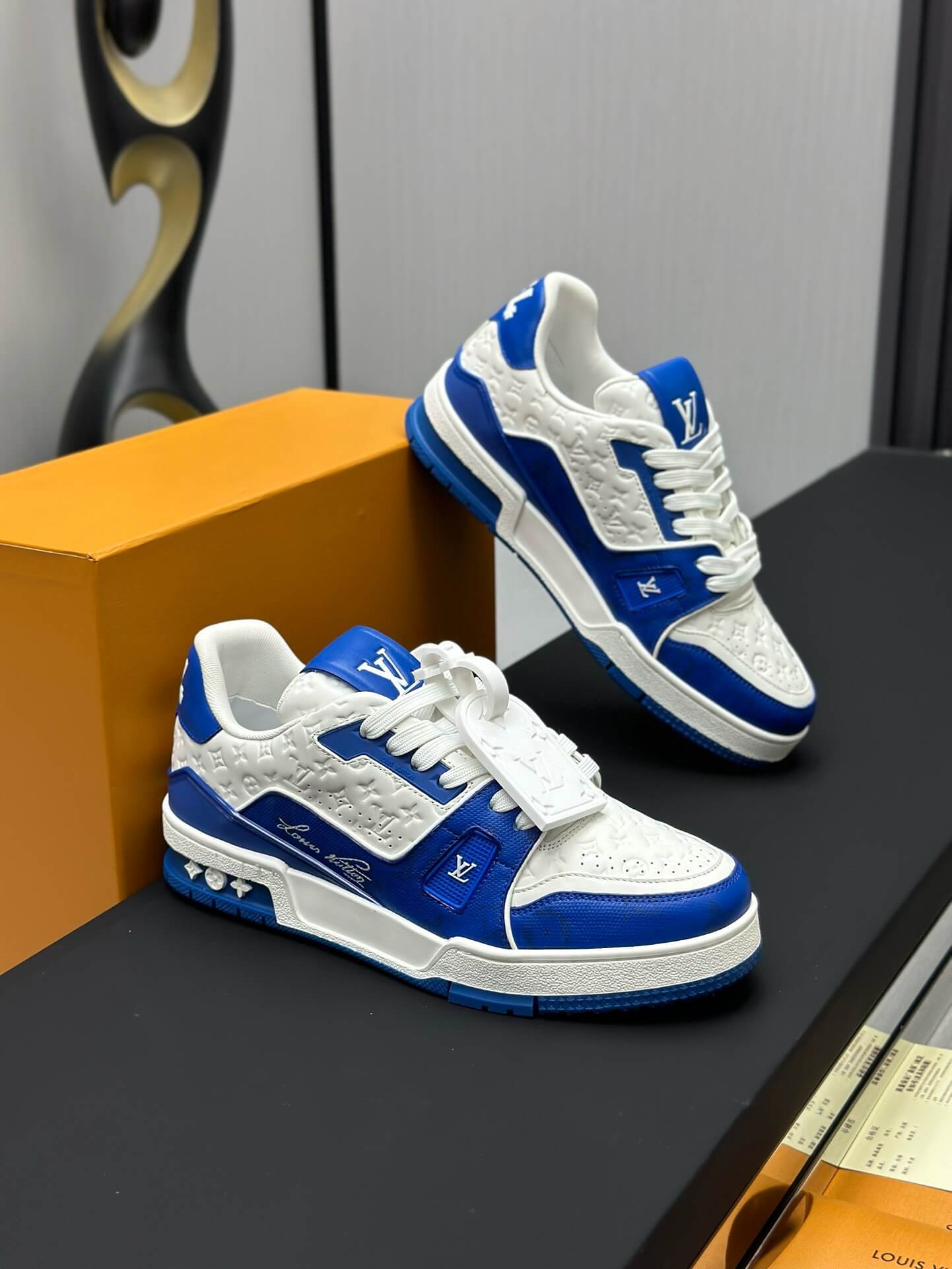 Blue Jacquard Pattern Sneaker