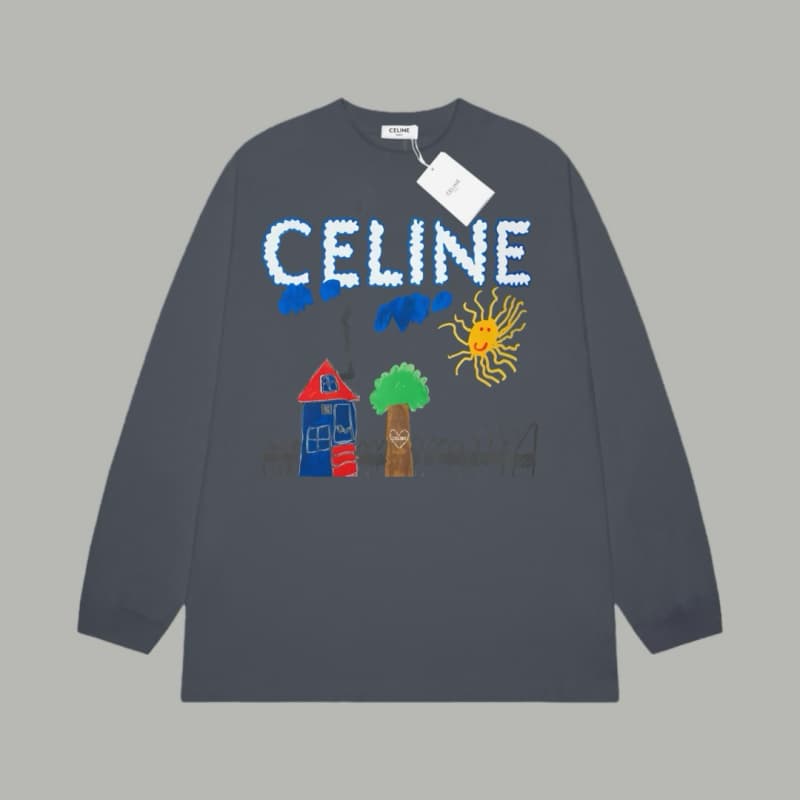Playful Print Cotton Long Sleeve Shirt