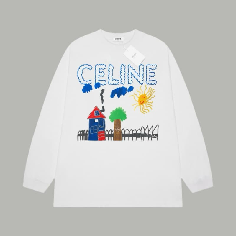 Playful Print Cotton Long Sleeve Shirt