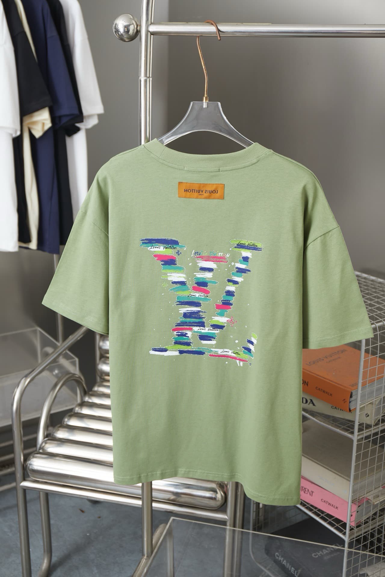 Letter Rainbow Rhinestone T-Shirt