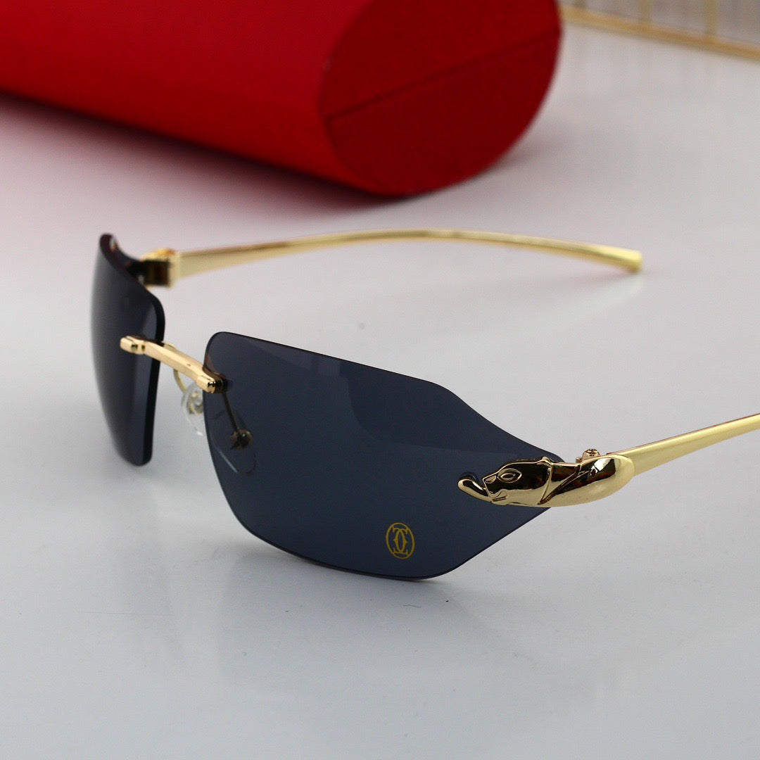 Lunettes de soleil en forme d'arc sans monture en métal