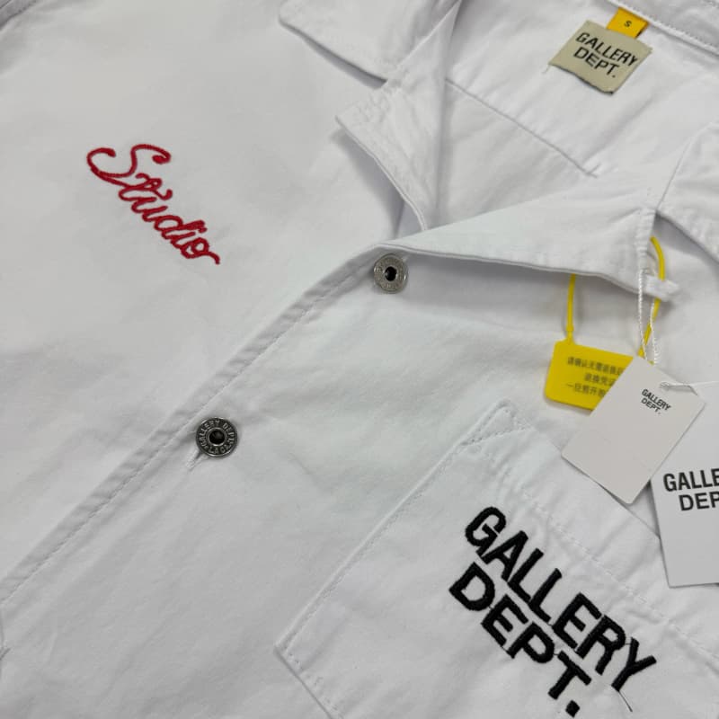 2025 White Embroidered Denim T-Shirt