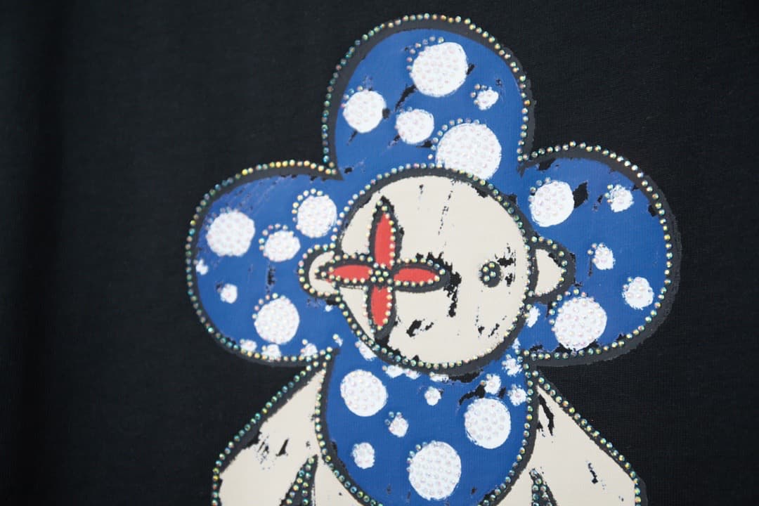 Classic Doll & Sunflower Rhinestone T-Shirt