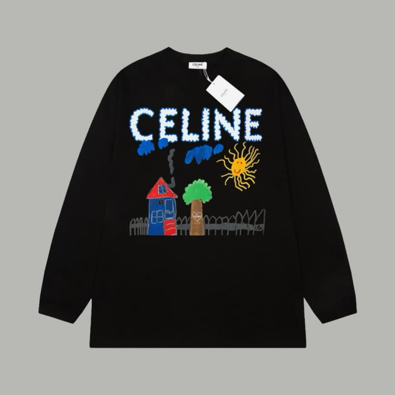Playful Print Cotton Long Sleeve Shirt
