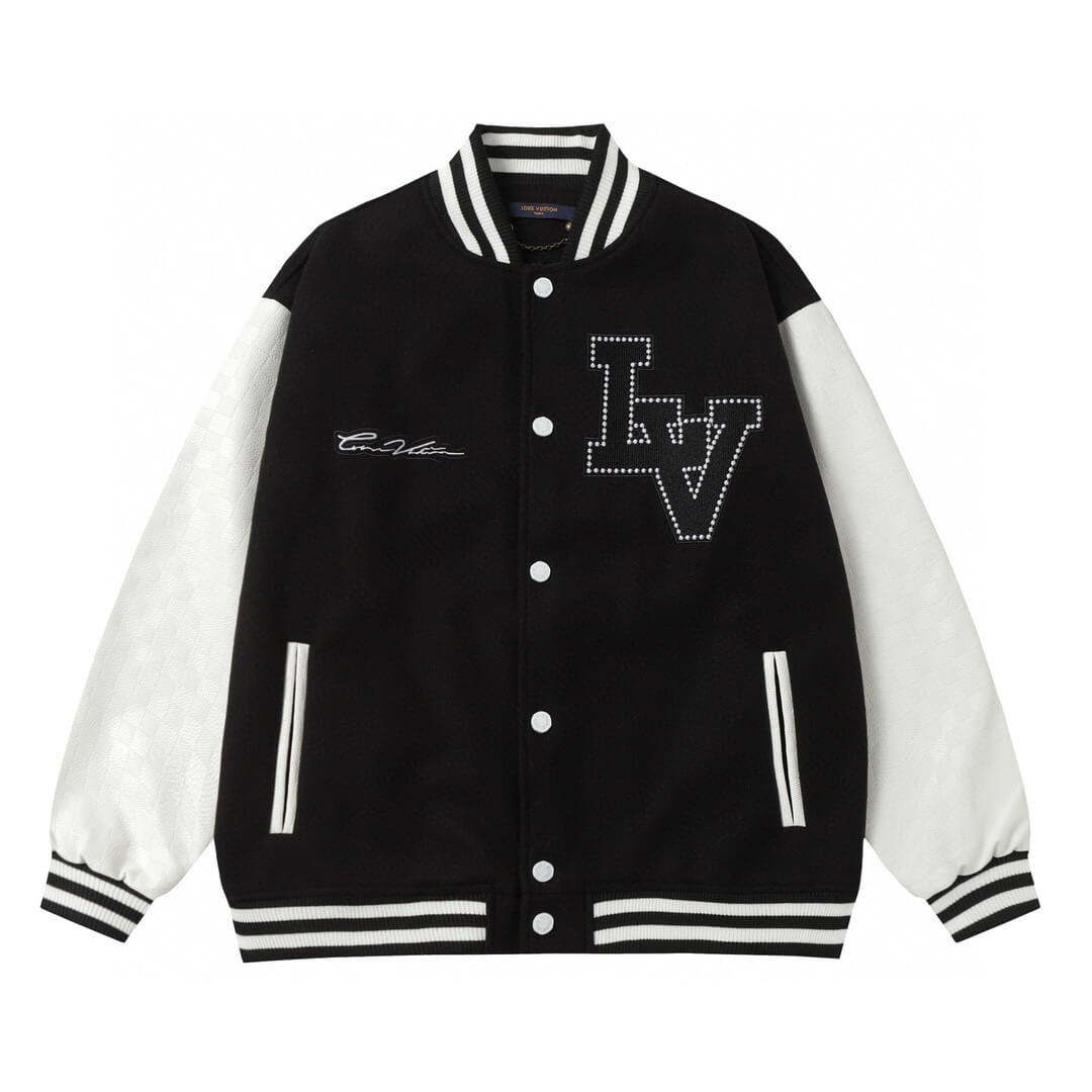 Veste de baseball à bordure perlée
