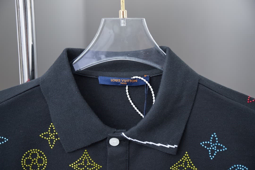 2025 New All-over Crystal Rhinestone Polo Shirt