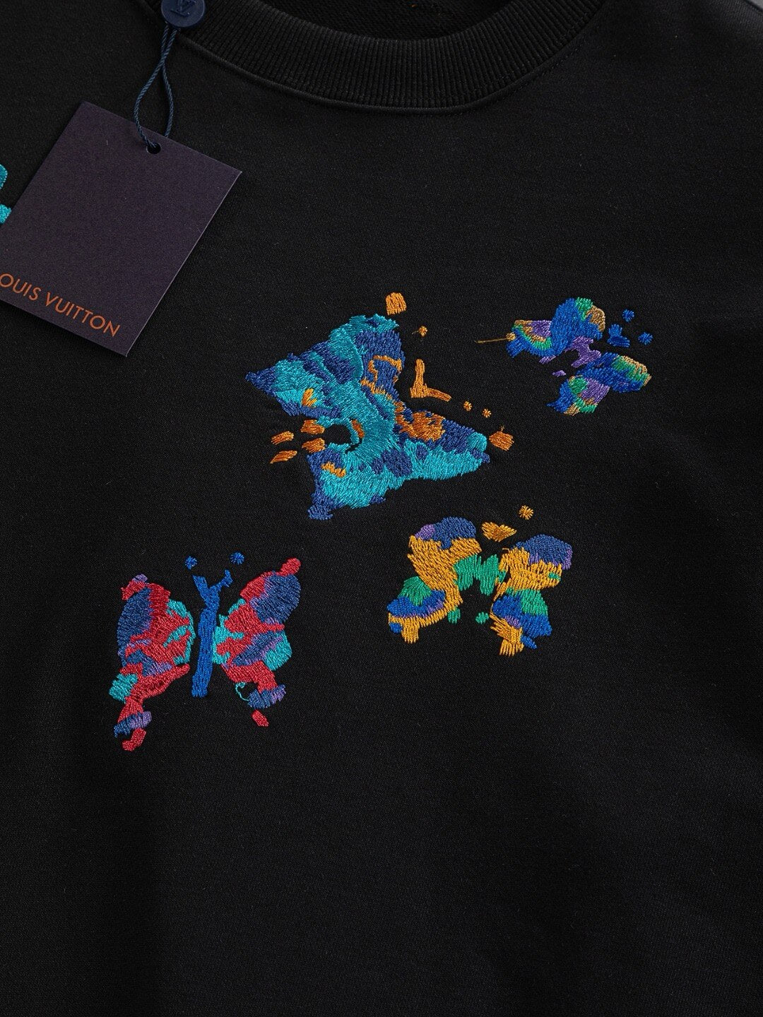 Butterfly Embroidered Sweatshirt