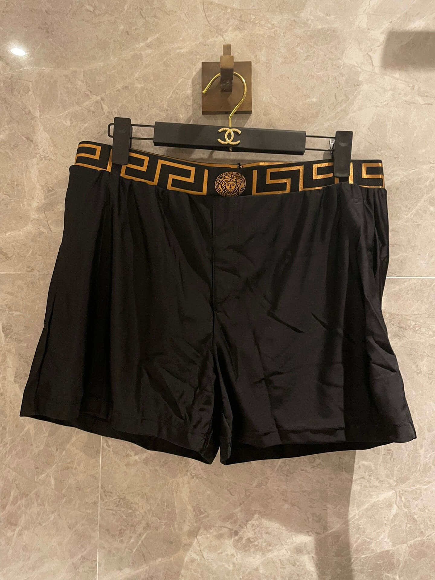 Waist Stripe Swim Trunks