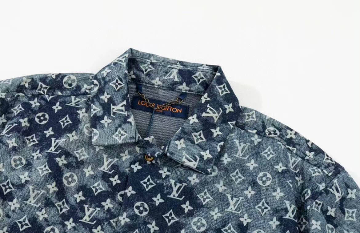 New All-Over Print Denim Shirt