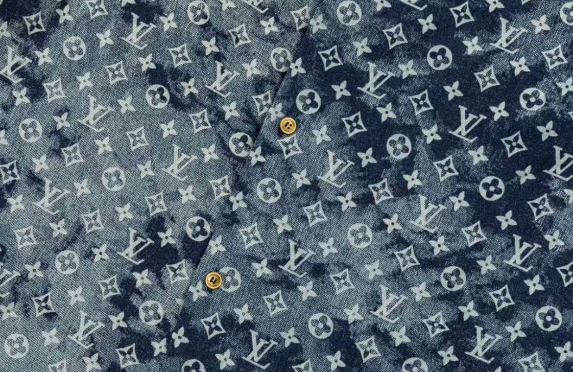 New All-Over Print Denim Shirt