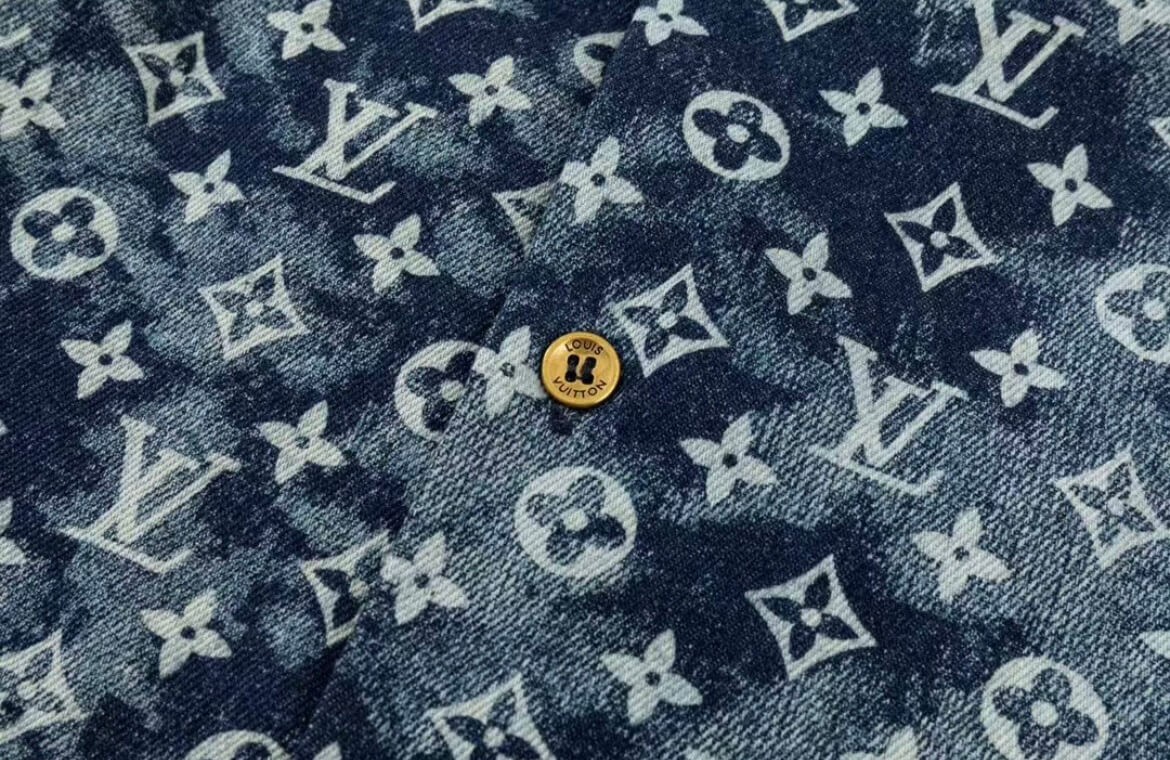 New All-Over Print Denim Shirt