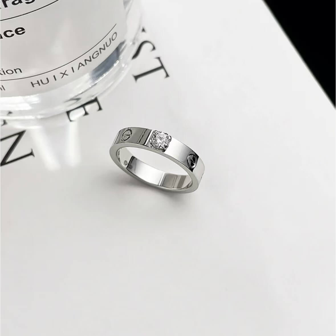 Classic Slim Shank Solitaire Diamond Ring