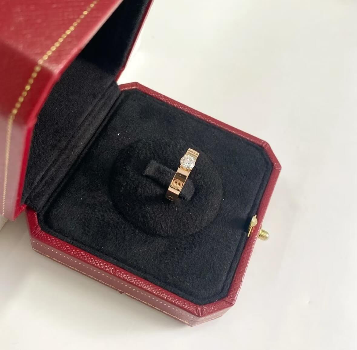 Classic Slim Shank Solitaire Diamond Ring