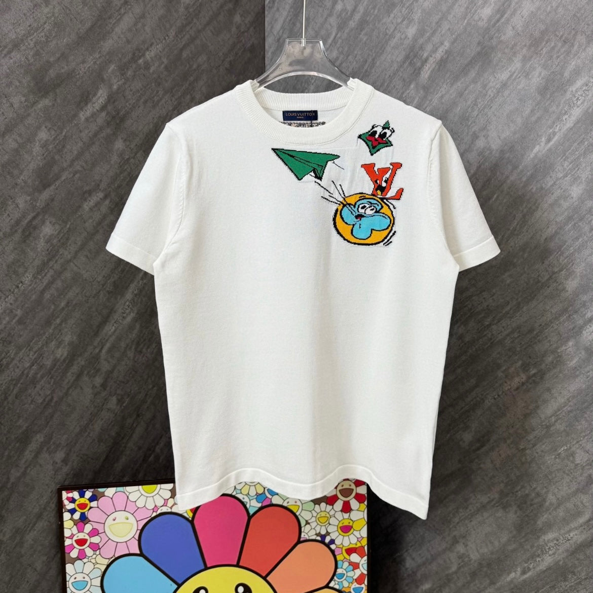 Cartoon Graphic Knit T-Shirt