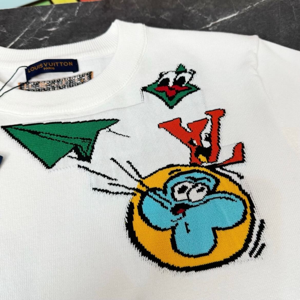 Cartoon Graphic Knit T-Shirt
