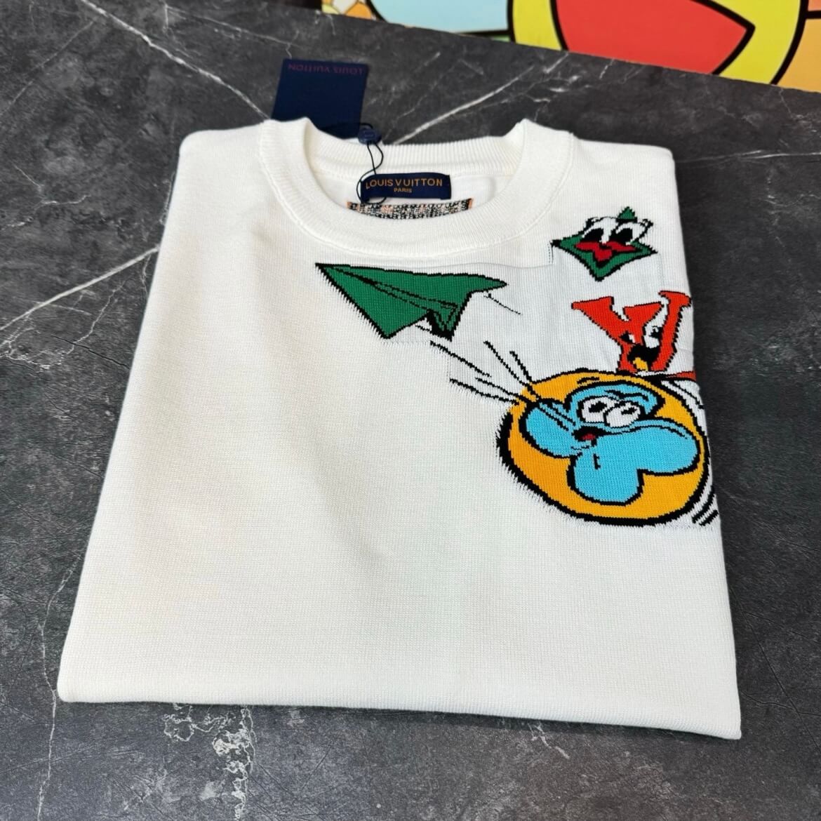 Cartoon Graphic Knit T-Shirt