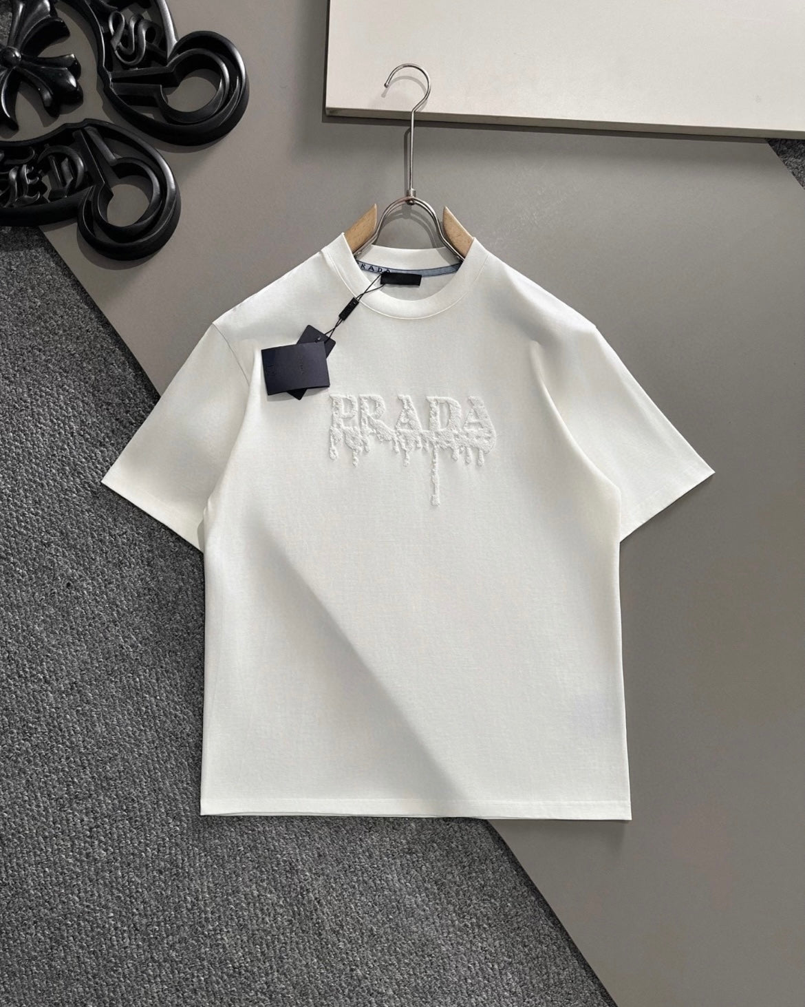 Letter Tassel Embroidered T-Shirt