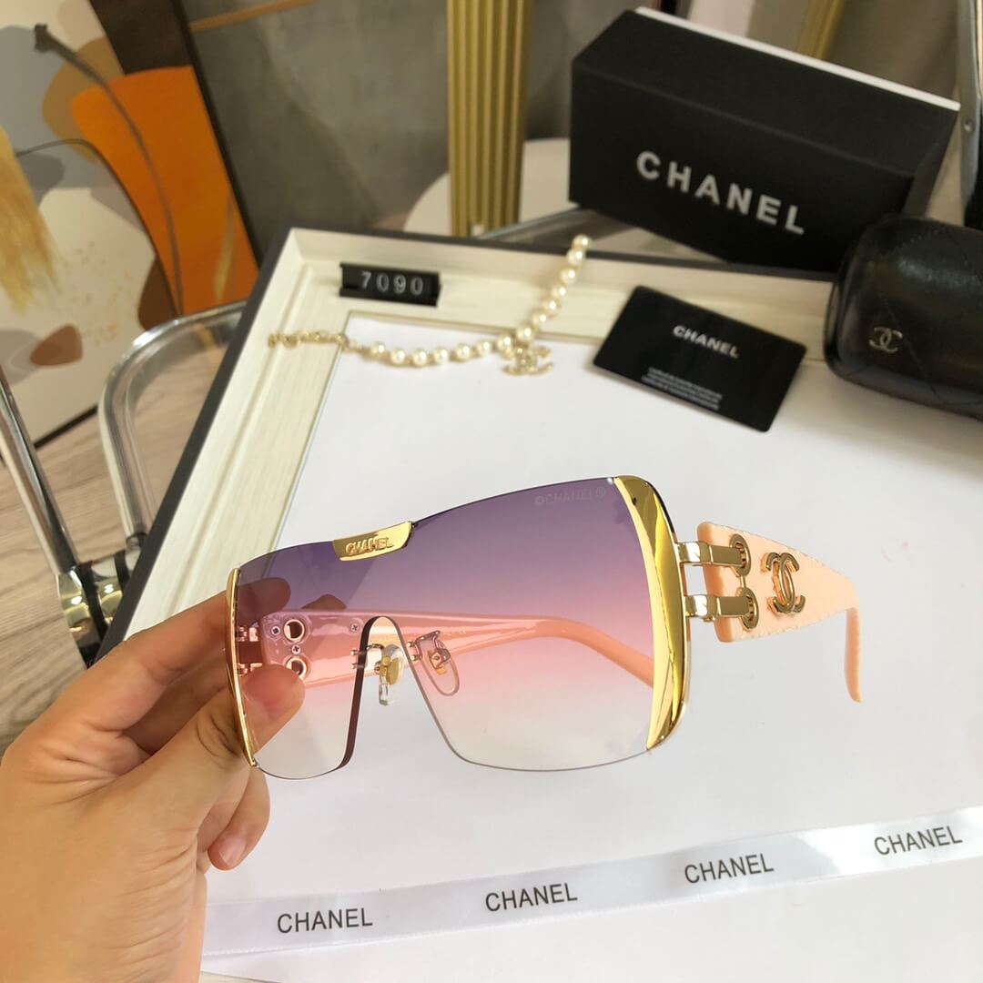 Lunettes de soleil monobloc sans monture à design dégradé