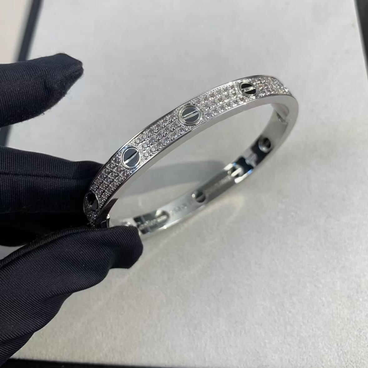 Black Studded Diamond Bracelet