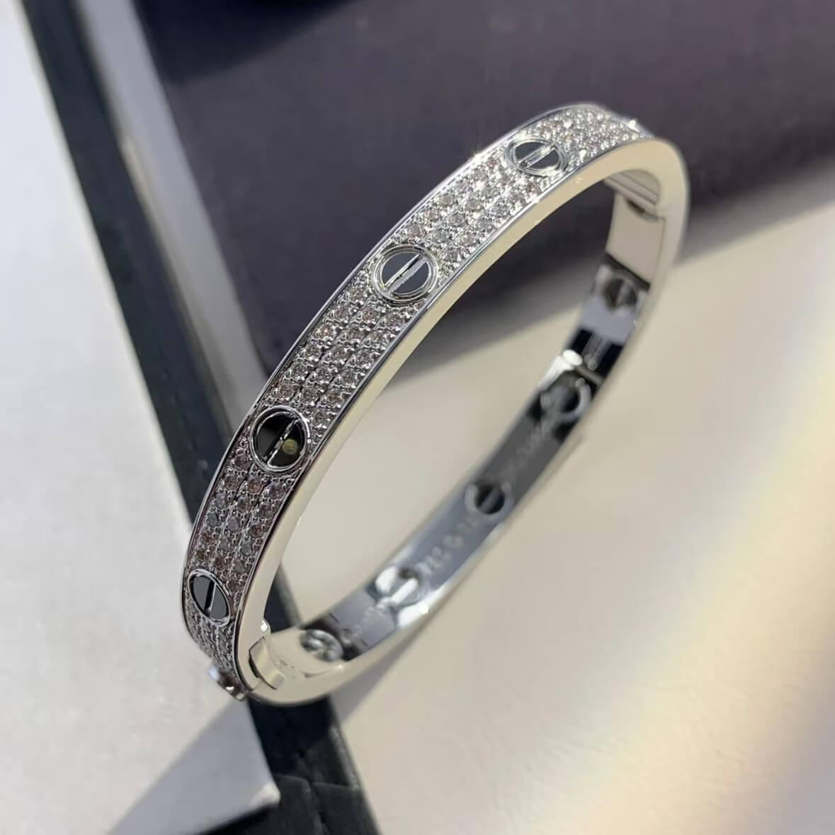 Black Studded Diamond Bracelet
