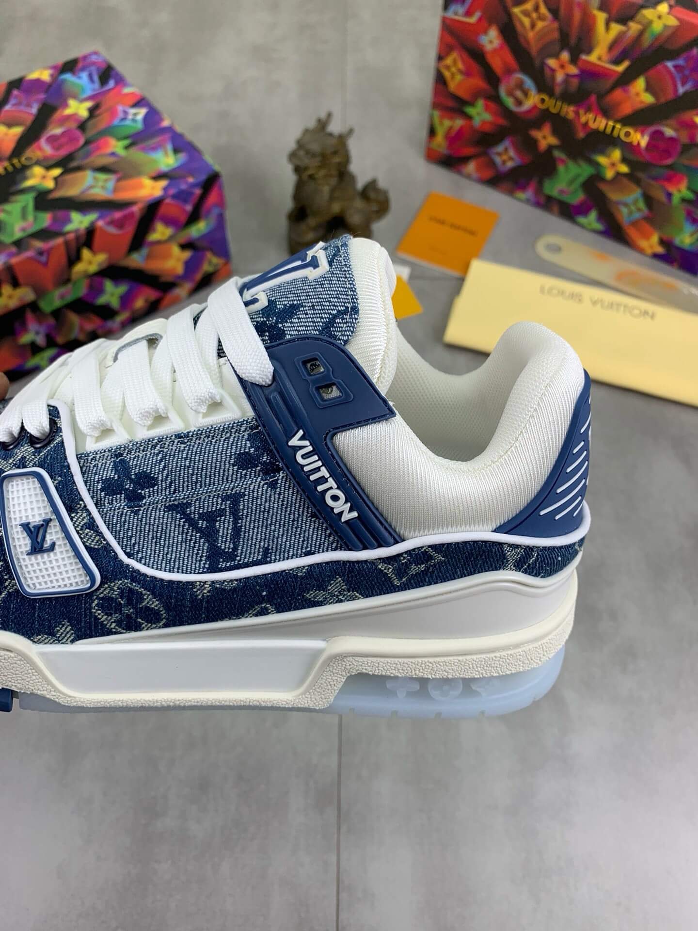 Blue Classic Jacquard Sneakers