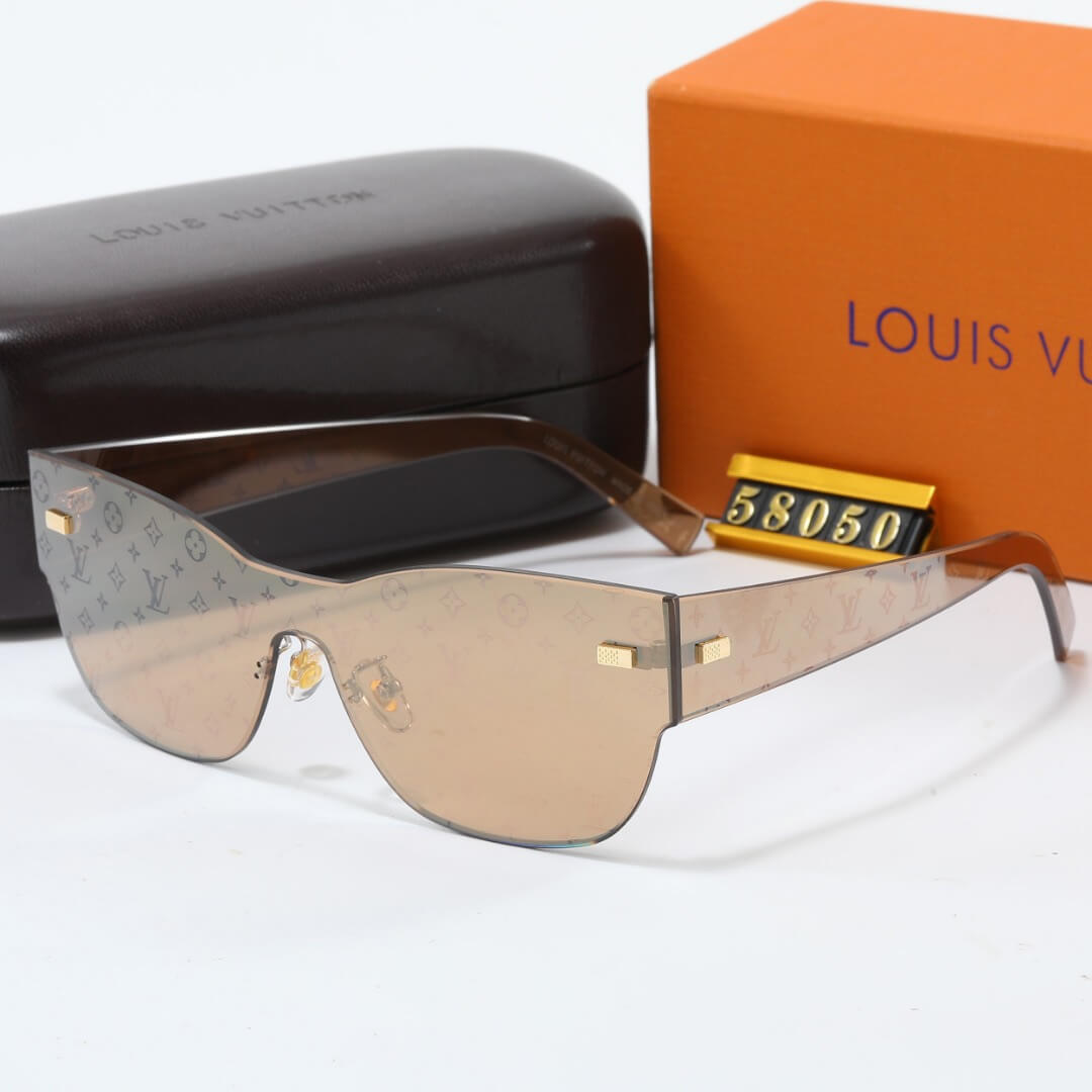 Lunettes de soleil sans monture à imprimé lettre