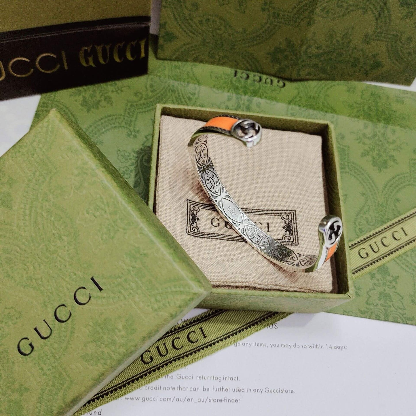 Orange Double G Bangle