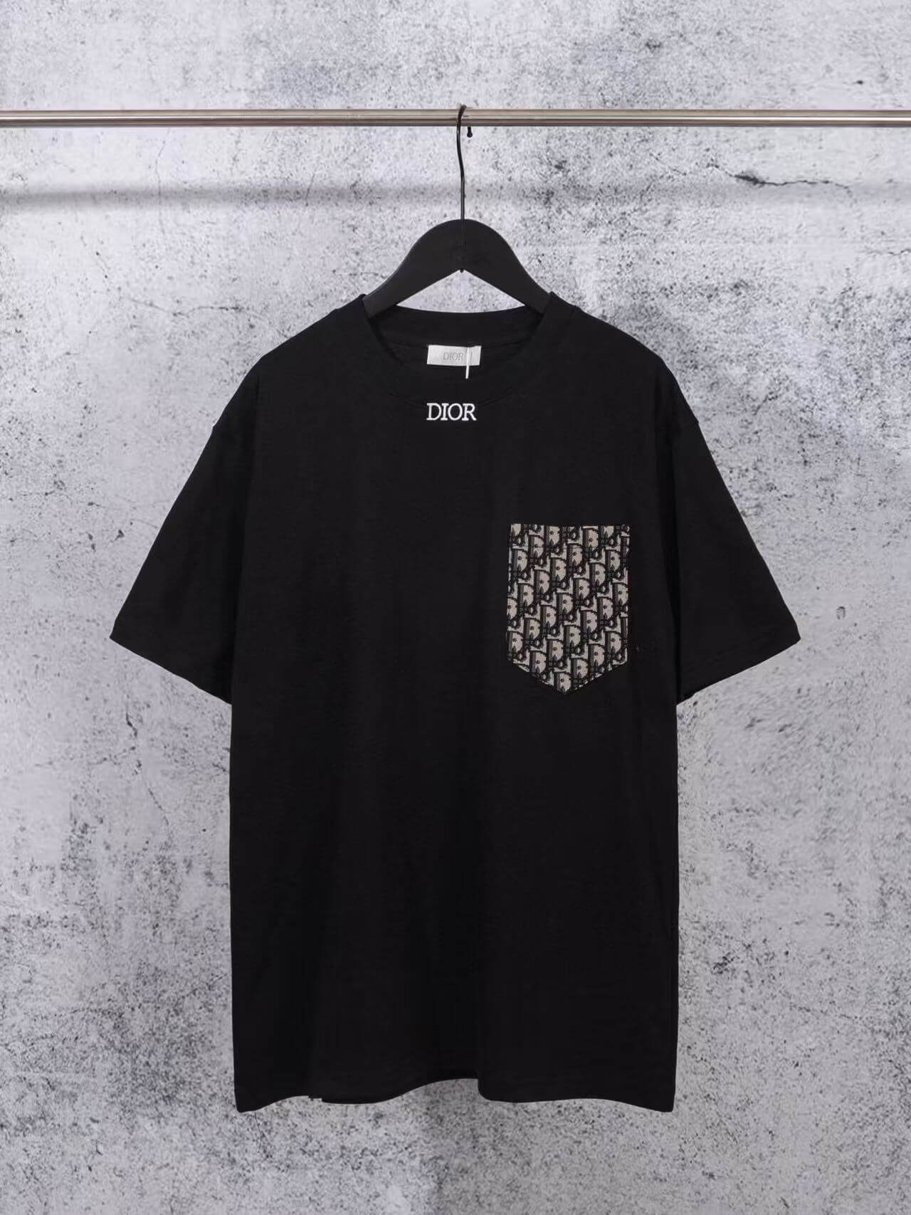 Pocket All-Over Embroidered T-Shirt