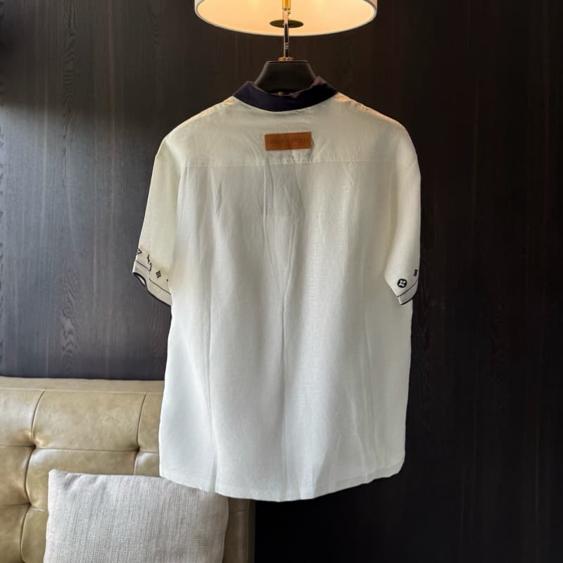 3D Letter Embroidery White T-Shirt & Shorts Set