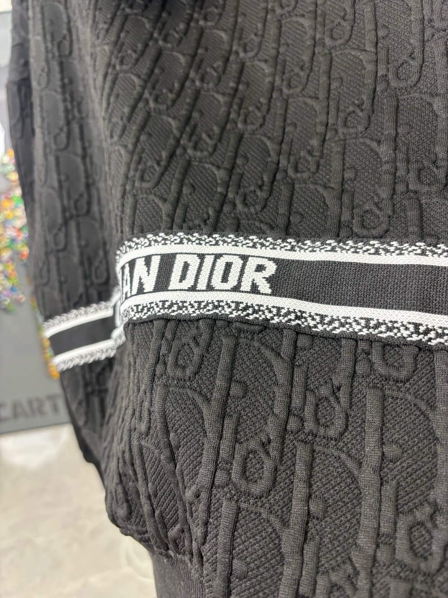 All-Over Embossed Print Hoodie