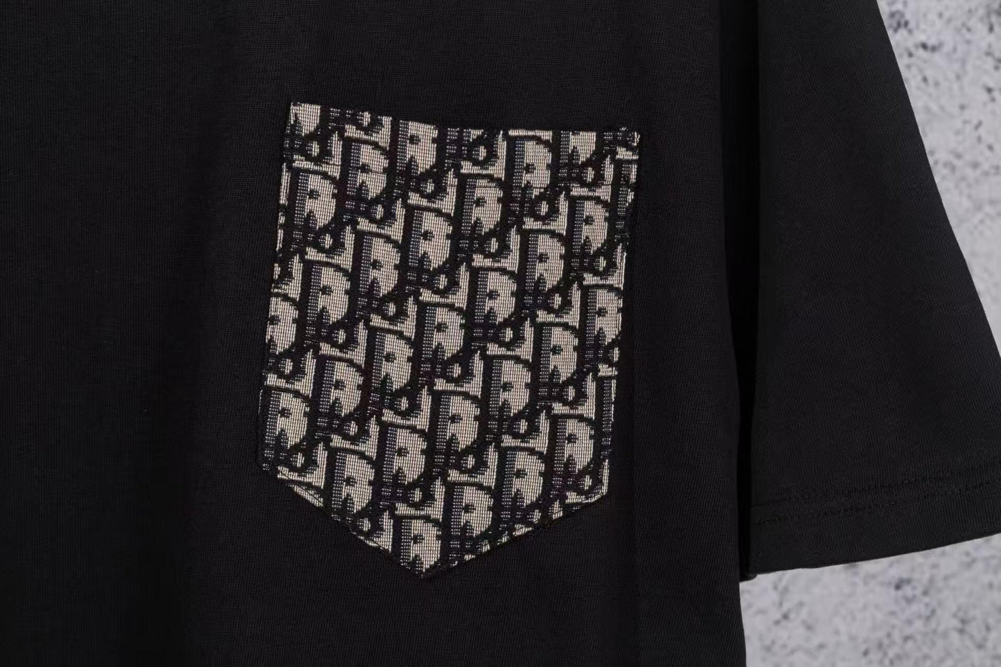 Pocket All-Over Embroidered T-Shirt