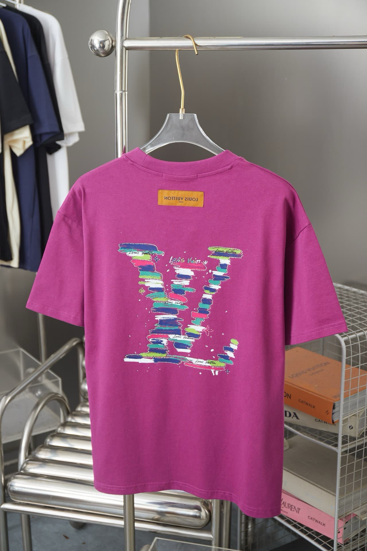 Letter Rainbow Rhinestone T-Shirt