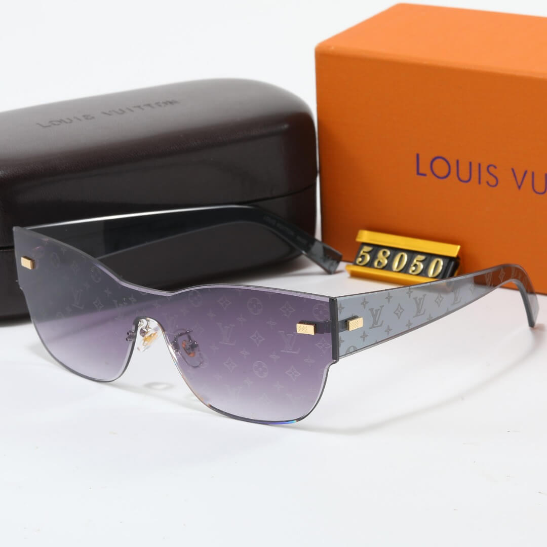 Lunettes de soleil sans monture à imprimé lettre