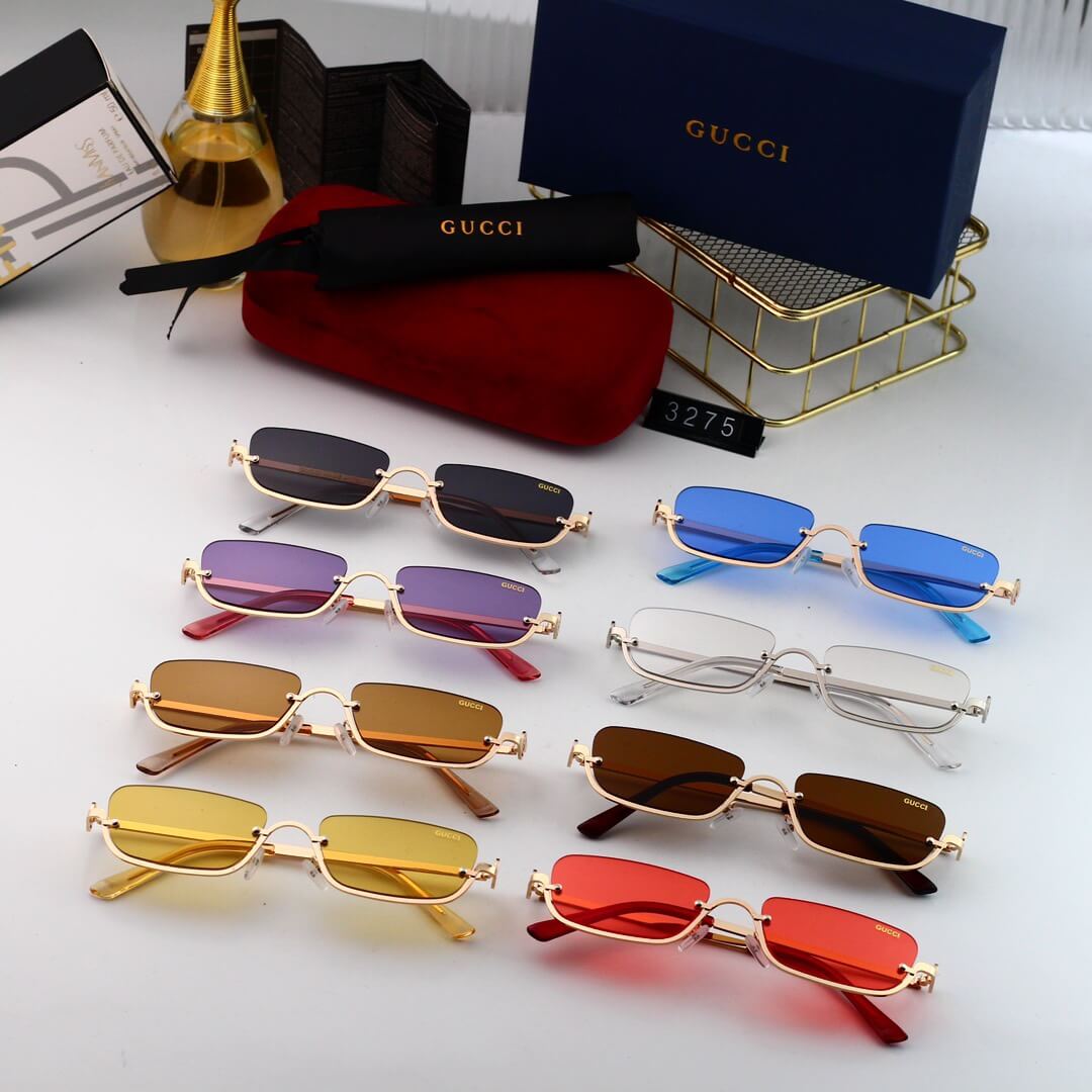 Lunettes de soleil vintage à demi-monture inférieure