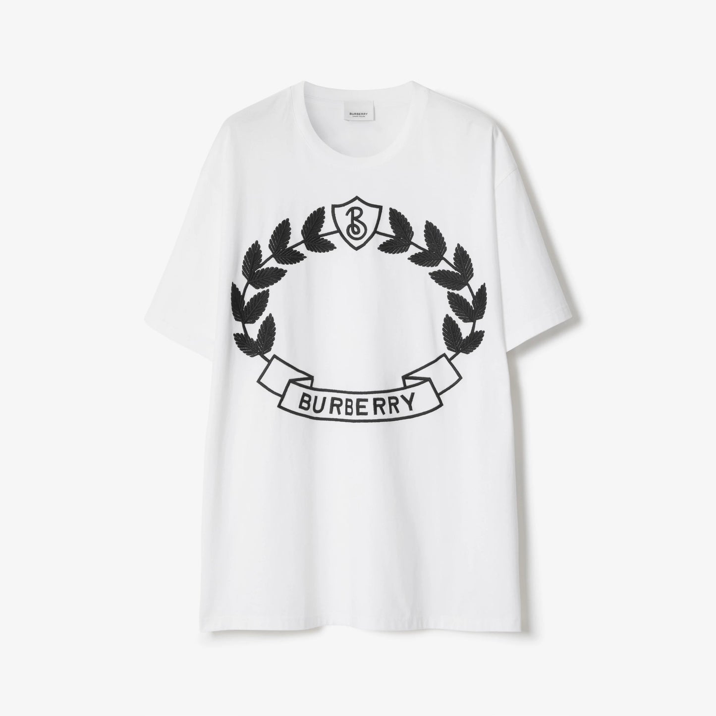 T-shirt en coton avec écusson de feuille de chêne