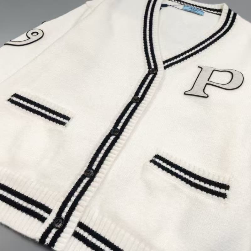 Patchwork Knitted Wool Cardigan Jacket