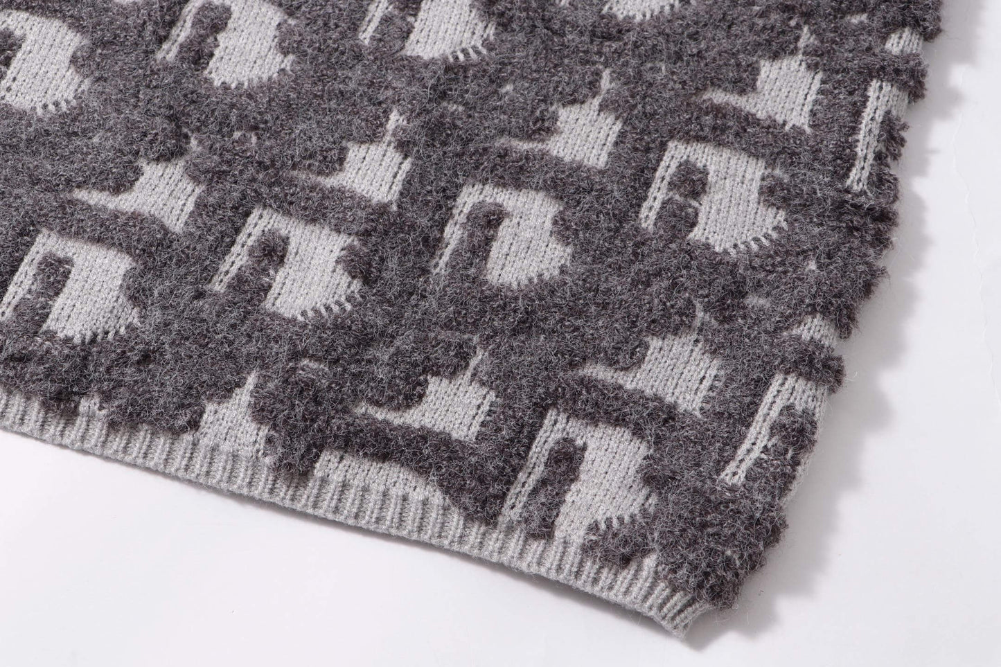 3D Jacquard Zippe Sweater