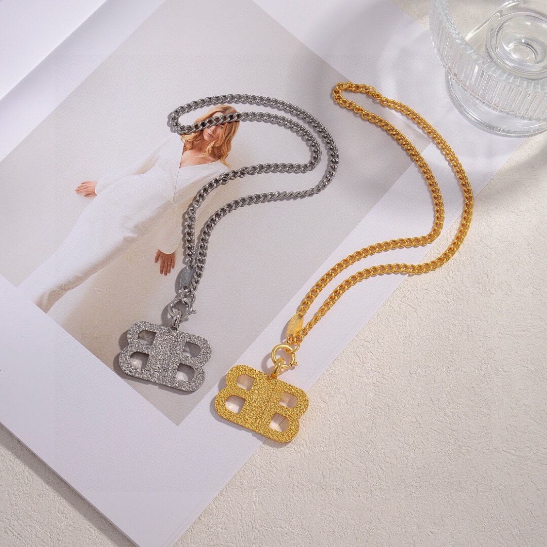 Avant-Garde Symmetric Letter Necklace