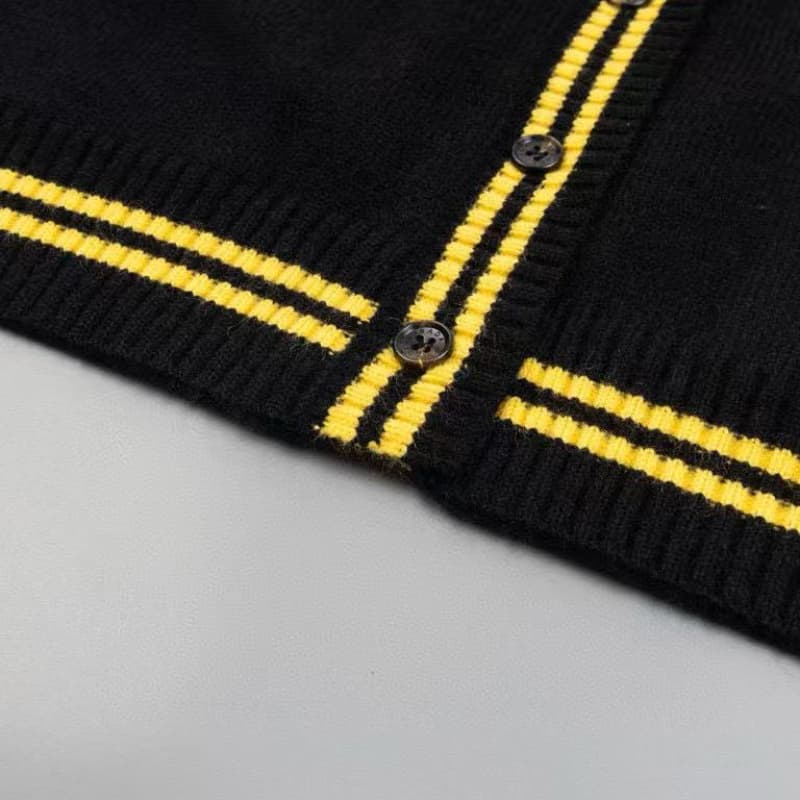 Patchwork Knitted Wool Cardigan Jacket