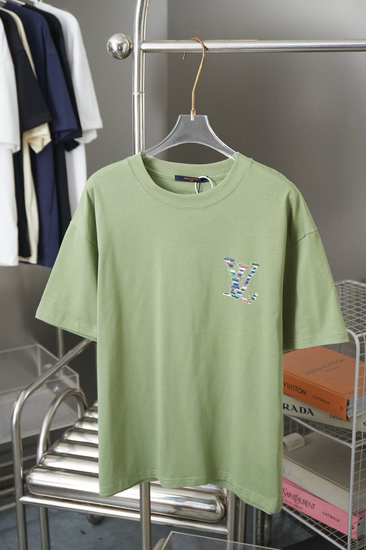Letter Rainbow Rhinestone T-Shirt