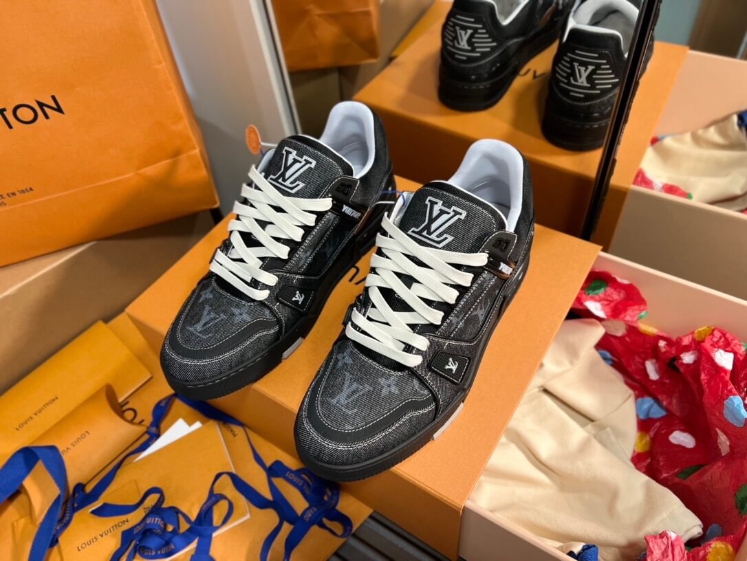 New Black Jacquard Sport Sneaker