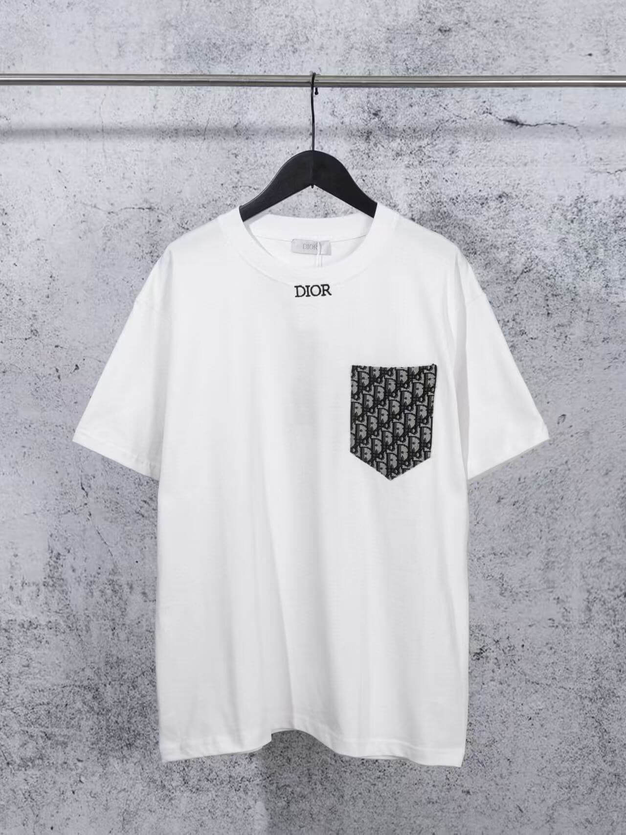 Pocket All-Over Embroidered T-Shirt