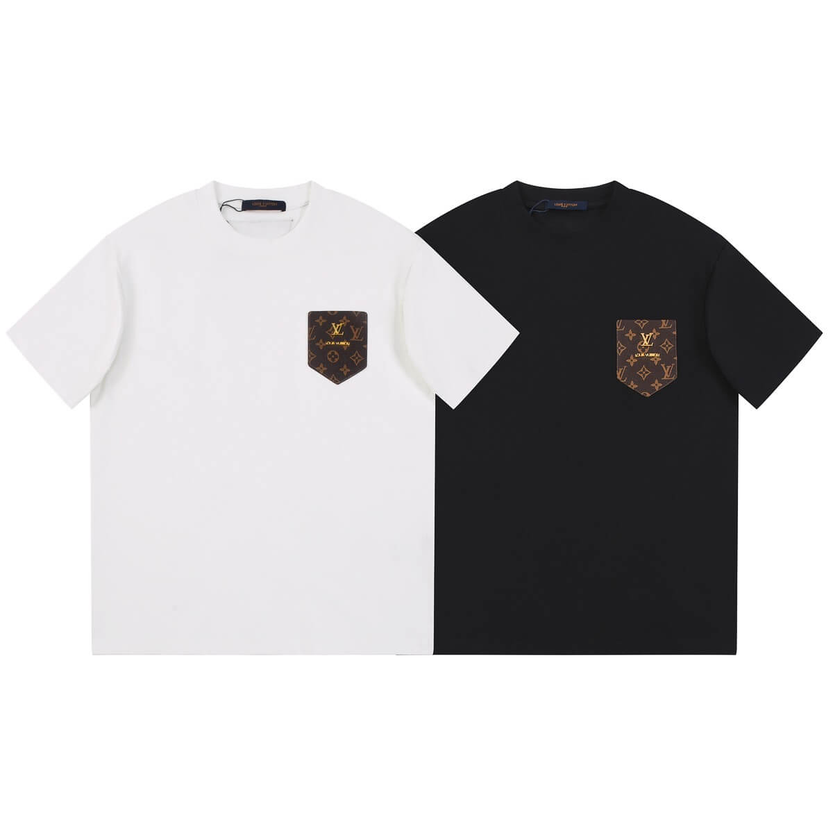 T-shirt en placage à motif métallique